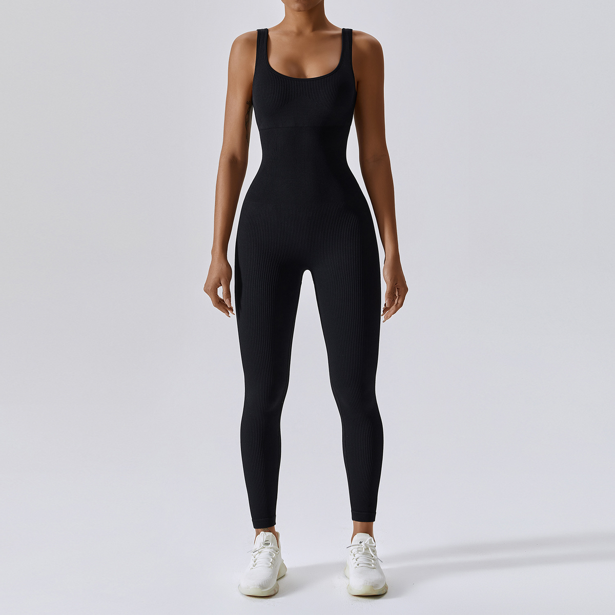 Calanque — Scoop-neck long jumpsuit