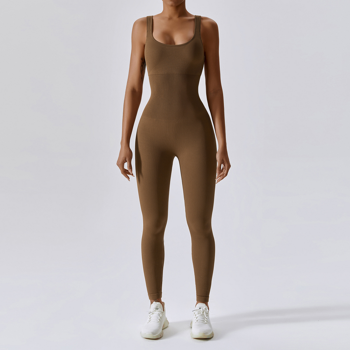 Calanque — Scoop-neck long jumpsuit