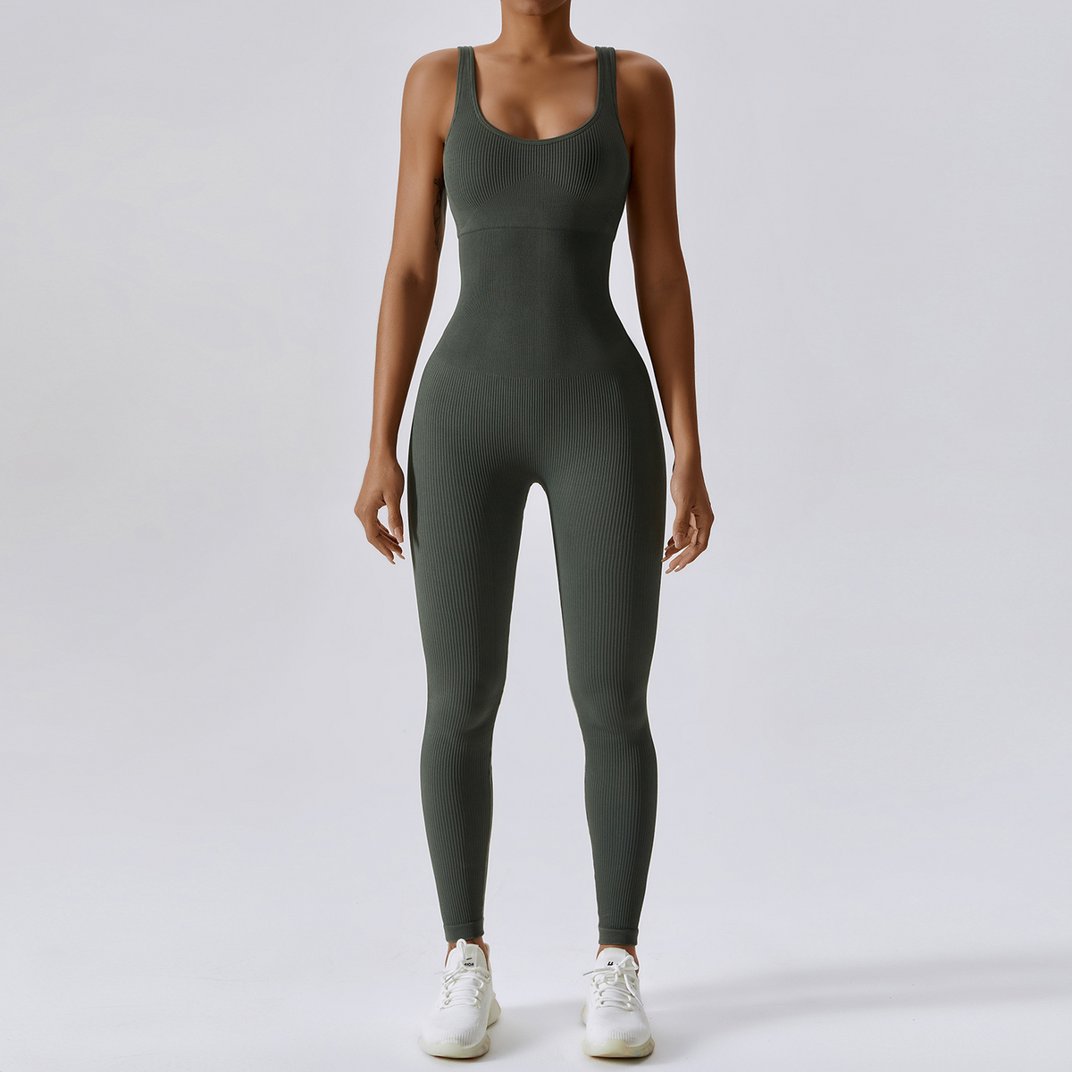 Calanque — Scoop-neck long jumpsuit