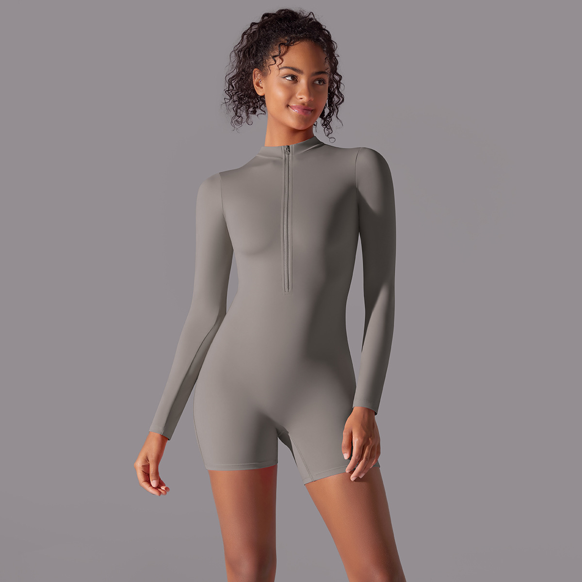 Sable — Long-sleeve sculpt romper