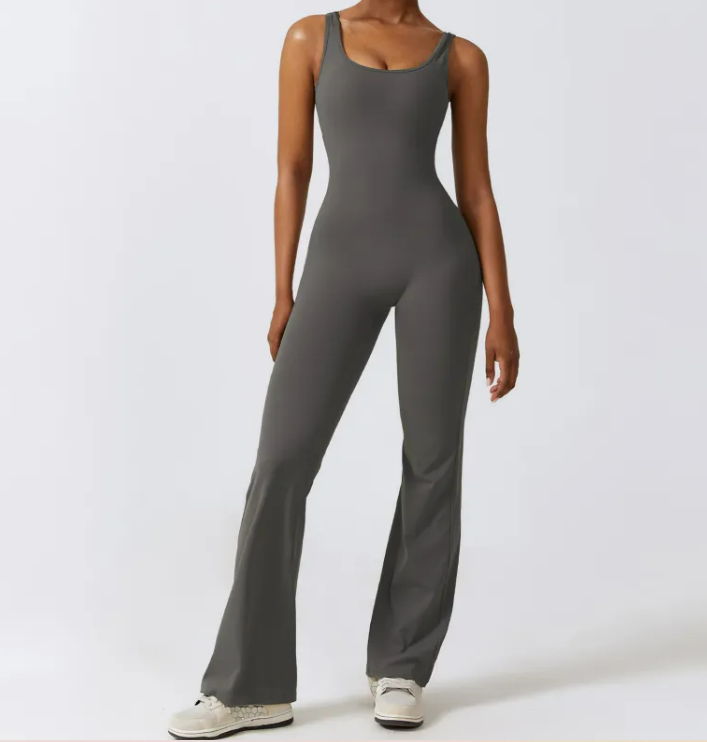 Aube — Flared long jumpsuit
